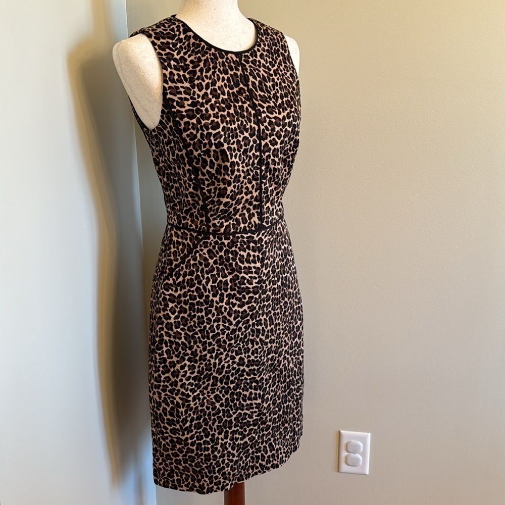 J. Crew Leopard Print Sheath Dress - Picture 7 of 15